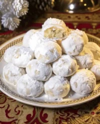 Delicious homemade Snowball Cookies dusted with powdered sugar