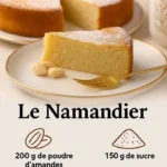 Delicious homemade almond cake served with fresh berries on a plate